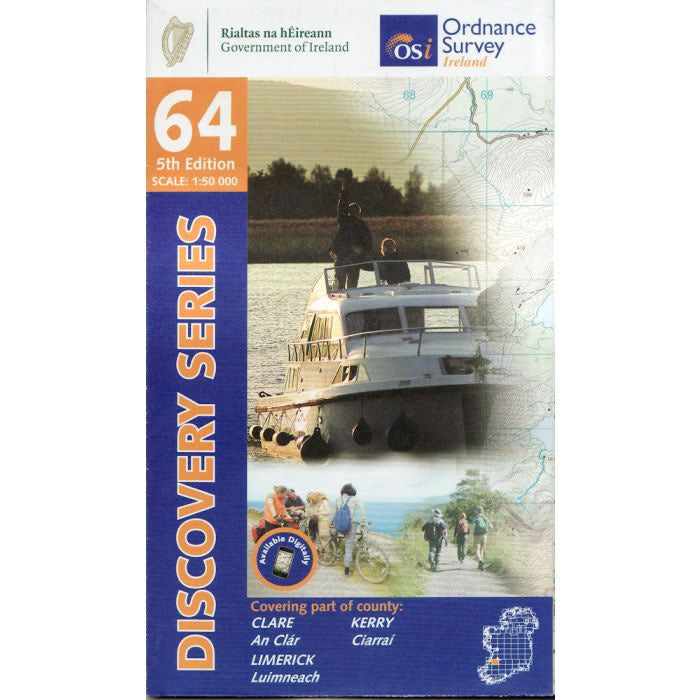 Irish Discovery Map 64, Clare, Kerry and Limerick